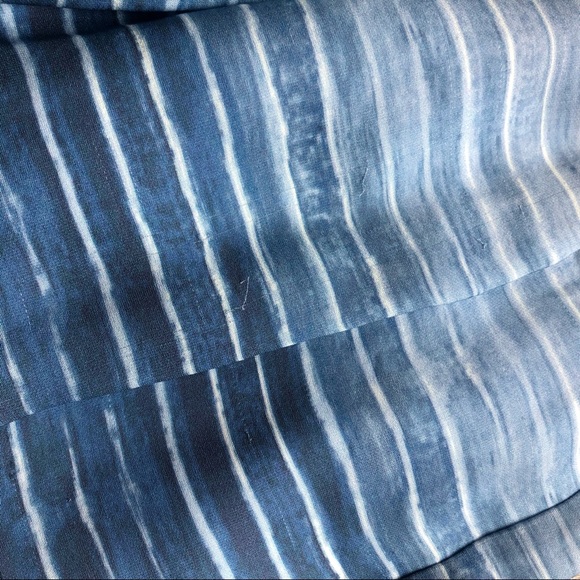 Vince Silk French Blue Watercolor Skirt - Picture 4 of 10